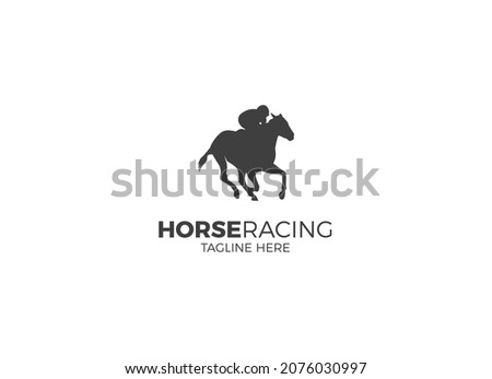 The vintage horse racing logo designs inspiration.  Royalty-Free Stock Photo #2076030997