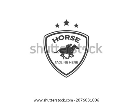 The vintage horse racing logo designs inspiration.  Royalty-Free Stock Photo #2076031006