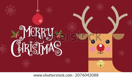 Merry Christmas and Happy new year, cartoon character