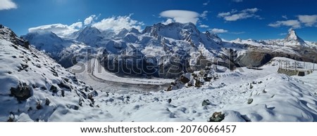Matterhorn and Gornergrat Glacier Panorama