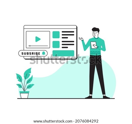 subscribe concept flat illustration vector