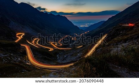 The transfaragasan road in the carpathian of romania Royalty-Free Stock Photo #2076090448