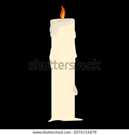 Candle simple clip art vector illustration
