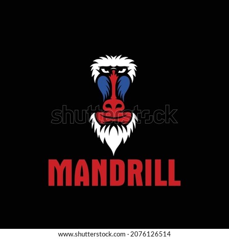 Logo vector for monkey mandrill Royalty-Free Stock Photo #2076126514