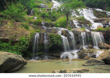 Mae Ya waterfall is tourist attraction in Chiang Mai