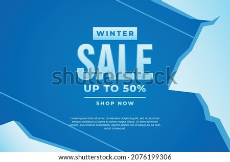 Winter Sale Design Background For Greeting Moment
