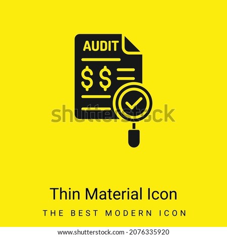Accounting minimal bright yellow material icon