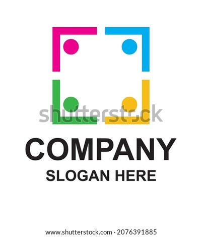 creative symbol concept of diversity , inclusion,people of different shapes, community multi-ethnic business logo abstract idea. partnership,friends icon, corporate identity logo, company, cooperative Royalty-Free Stock Photo #2076391885
