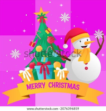 Santa Claus, Christmas pine tree, tree decorations and other products from the symbols of the new year