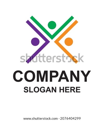 creative symbol concept of diversity , inclusion,people of different shapes, community multi-ethnic business logo abstract idea. partnership,friends icon, corporate identity logo, company, cooperative Royalty-Free Stock Photo #2076404299