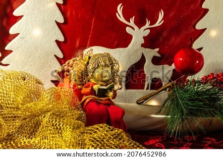 sparkling christmas decorations with different christmas motifs