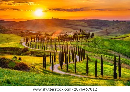 Amazing view from Tuscany, Italy Royalty-Free Stock Photo #2076467812