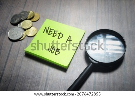 Need a job wording with money and magnifying glass