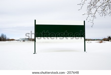 large blank sign