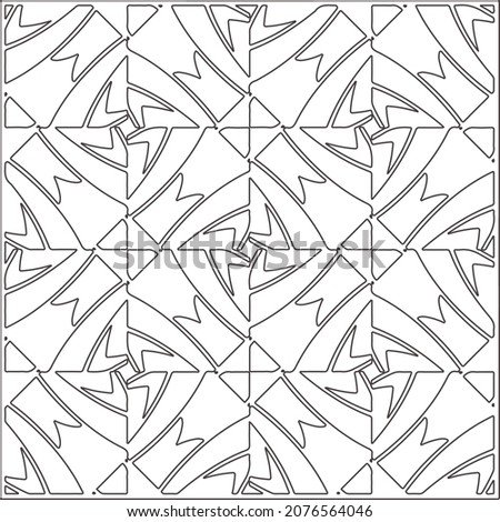 Vector pattern with symmetrical elements . Repeating geometric tiles from striped elements.Monochrome stylish texture.Black and 

white pattern for wallpapers and backgrounds.