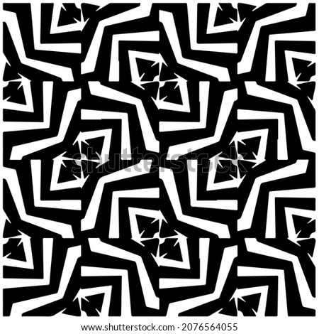 loral seamless pattern background.Geometric ornament for wallpapers and backgrounds. Black and white pattern.