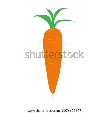 Carrot - Plant  simple clip art vector illustration
