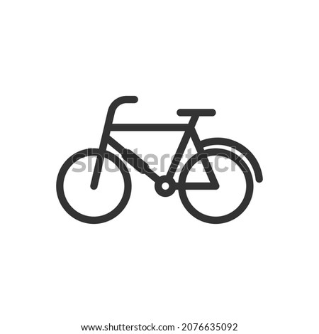 Bicycle icon in flat style. Bike exercise vector illustration on white isolated background. Fitness exercise sign business concept.