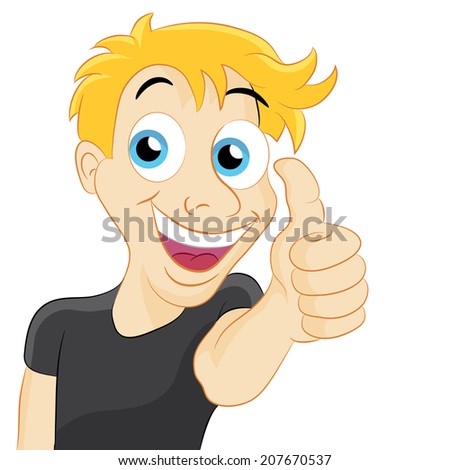 An image of a kid giving the thumbs up approval.