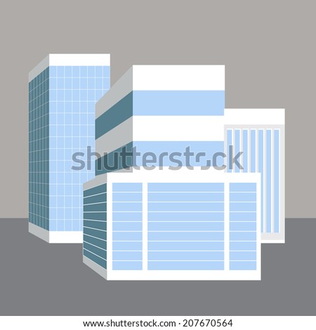 An image of 3d business buildings.