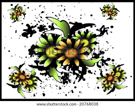 vector illustration of floral abstraction