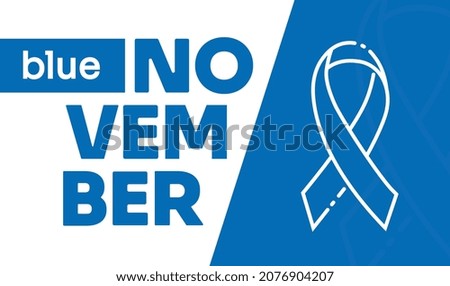 Blue November icon for campaign against cancer