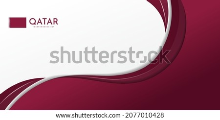 Maroon and white Abstract background design. Qatar independence day template design. Good template for Qatar national day design. Royalty-Free Stock Photo #2077010428