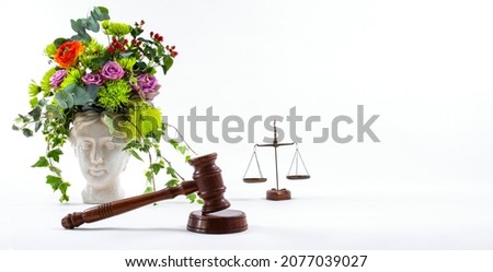 law firm concept, law books with gavel