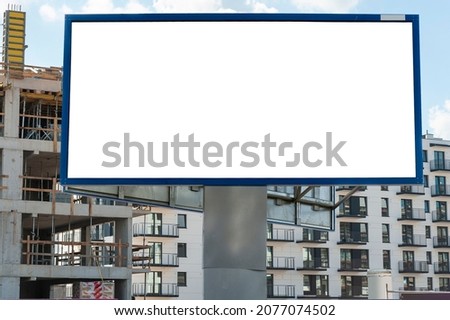 Advertising billboard mock-up infront of the construction site
