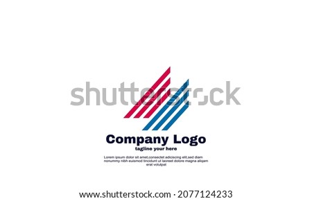 Illustration of graphic Vector design elements for your business corporate company logo, abstract colorful. Modern logotipe, business company corporate design template.