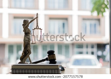statue of justice Goddess of Justice and Judge's Hammer concept of the trial judicial process and professional lawyer scales of justice legal concept picture	