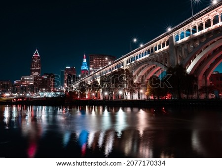 Cleveland, Ohio Skyline at Night