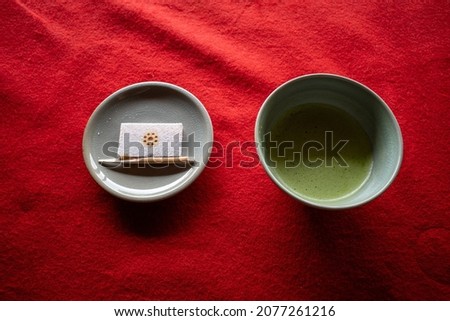 Japanese sweets and green matcha