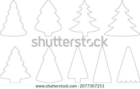 Christmas tree coloring vector illustration