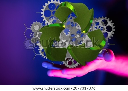 Eco manufacture abstract technology background.