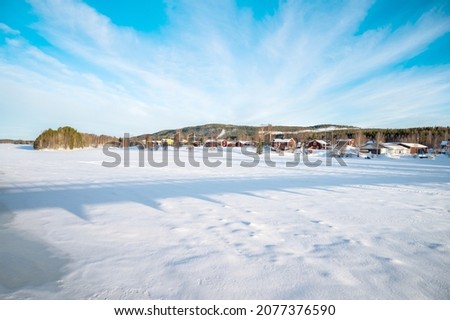 Scenic image of spruces tree. Blue cloud sky, calm wintry panorama scene. Ski resort. Great picture of wild area. Explore the beauty of earth. Tourism concept. Christmas and Happy New Year!