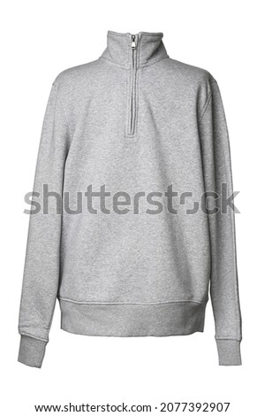 Quarter zip sweatshirt isolated on white background