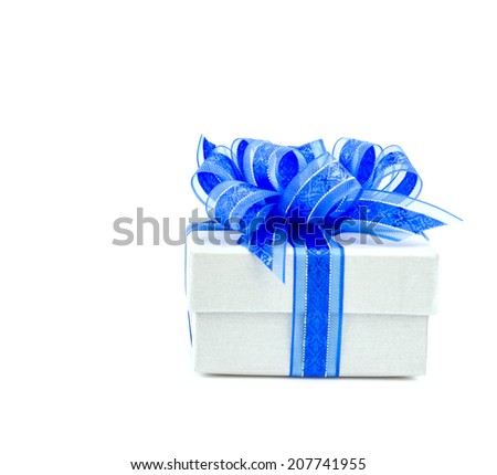 Gift box isolated white background