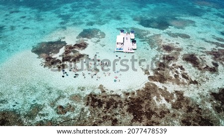 Swim with the stingray in Antigua. Royalty-Free Stock Photo #2077478539