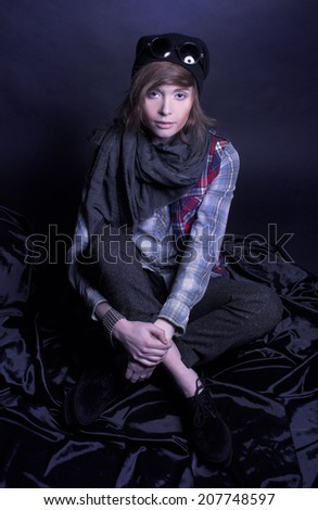 Young woman in young hoodlum image