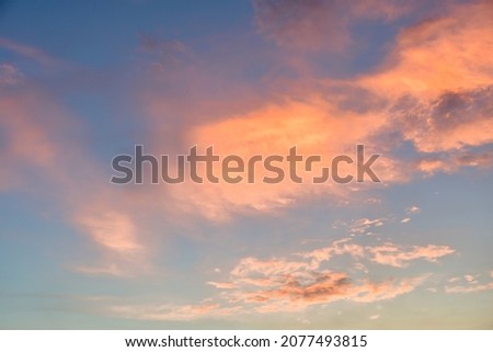 Atmosphere in the evening sky