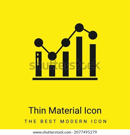 Bar Graph minimal bright yellow material icon