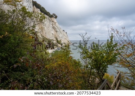 Beautiful chalk cliffs towering over the Baltic Sea. Picture from Mons Klint in Denmark