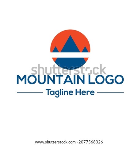 Mountain Modern Minimal Logo Design.