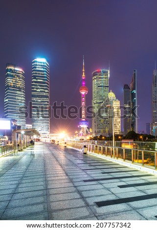 way to modern city in shanghai
