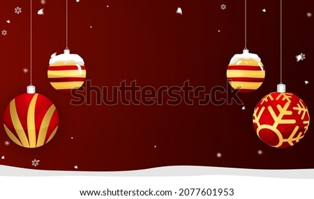 Christmas Free Space Banner for Typography and Greetings. Modern festival holiday and celebration backdrop with snowflakes