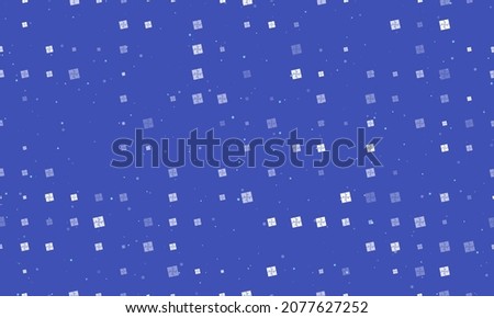 Seamless background pattern of evenly spaced white puzzle symbols of different sizes and opacity. Vector illustration on indigo background with stars