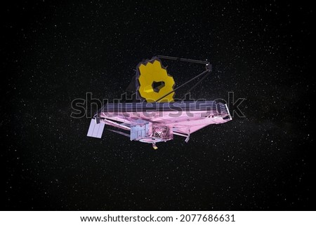 James Webb Space Telescope in Space. This image elements furnished by NASA Royalty-Free Stock Photo #2077686631