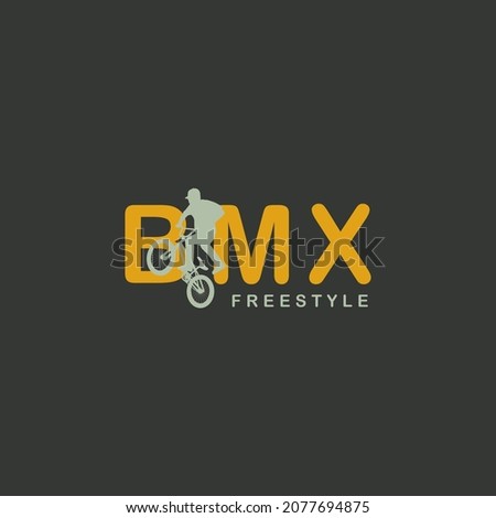 Bmx logo. Freestyle bmx. Vector illustration design template