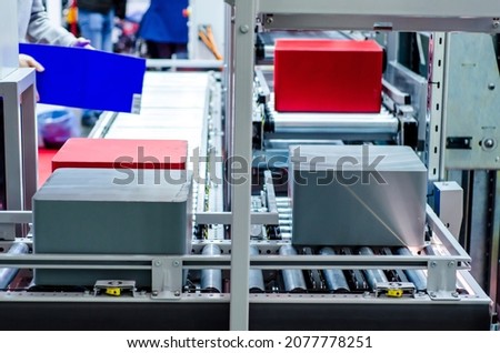 Parcel sorting center at the post office